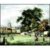 An 1840 painting of cricket on the Green.